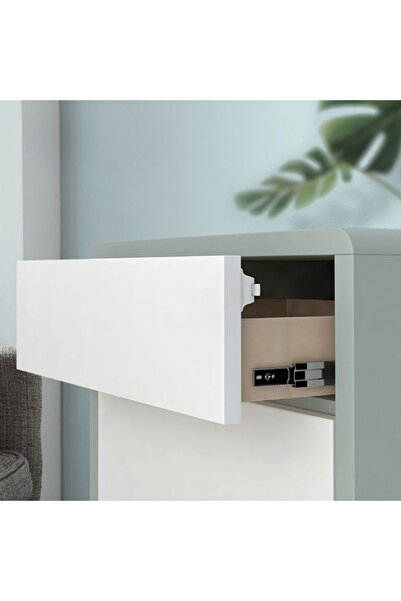 Empria Magnetic drawer safety set, 4 pieces, White/Grey, baby protection