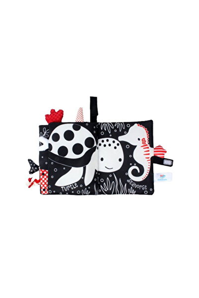 Empria Carte Senzoriala Contrastanta pentru Bebelusi Explorarea Contrastelor, 18.5 x 15 x 3 cm, Ocean