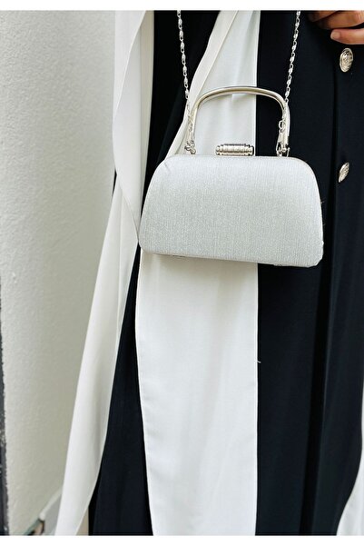 Çanta Trend Γυναικεία βραδινή τσάντα φορέματος Silver Çupra με λουράκι χεριού...