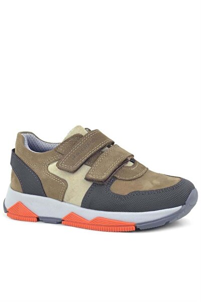 Rakerplus Genuine Leather Brown Kids Sneakers Sports Shoes