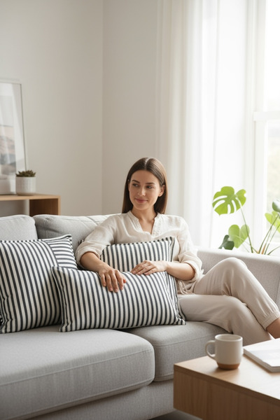 Chintar Βαμβακερή Μοντέρνα Διακοσμητική Μαξιλαροθήκη / Κάλυμμα Μαξιλαριού - Σ...