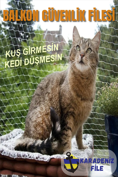Karadeniz Dekor Ağları Balkon Filesi 3 X 5 (KUŞ FİLESİ, KEDİ FİLESİ, KUŞ AĞI,...