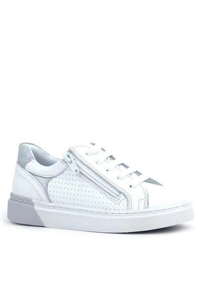 hapshoe Pantofi de școală sport pentru fete Alessio, alb, din piele naturală