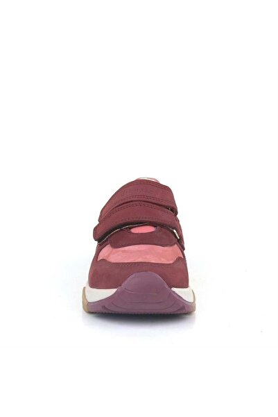 Rakerplus Genuine Leather Claret Red Pink Girls Sneakers Sports Shoes
