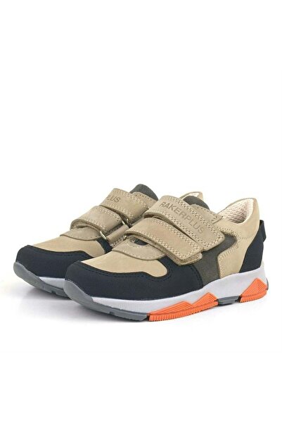 Rakerplus Genuine Leather Sand Gray Black Kids Sneakers Sports Shoes