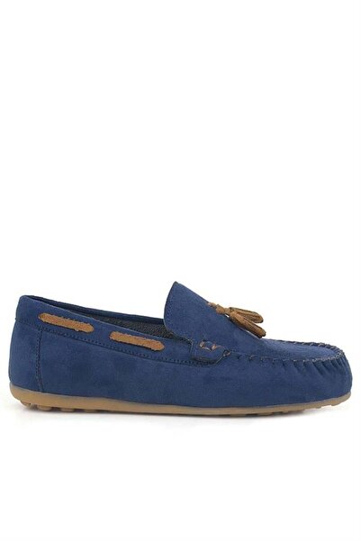 Rakerplus Navy Blue Suede Boys' Loafers