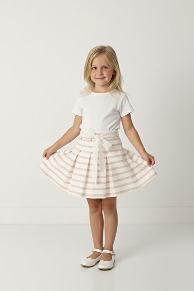 Ma Miss Armina Girl's Line Jacquard 23 April 29 October 19 May Wedding Birthday Festive and Party Casual Skirt