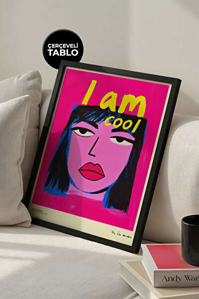 House Gorgeous I Am Cool Framed Modern Colorful Design Painting Dolce Vita Co...