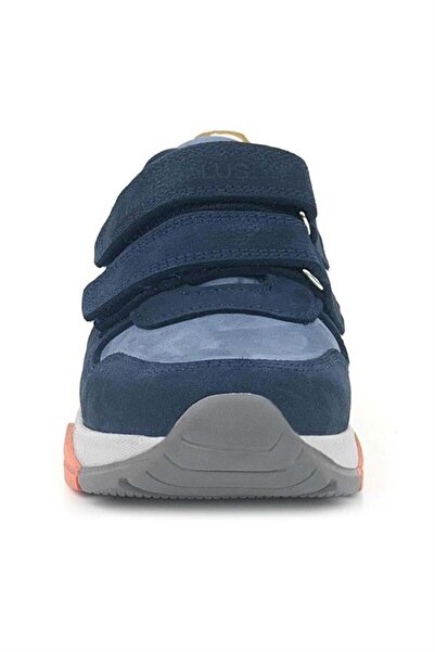 Rakerplus Dětské tenisky sportovní boty z pravé kůže Navy Blue Tan