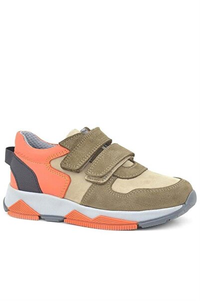 Rakerplus Genuine Leather Sand Color Kids Sneakers Sports Shoes