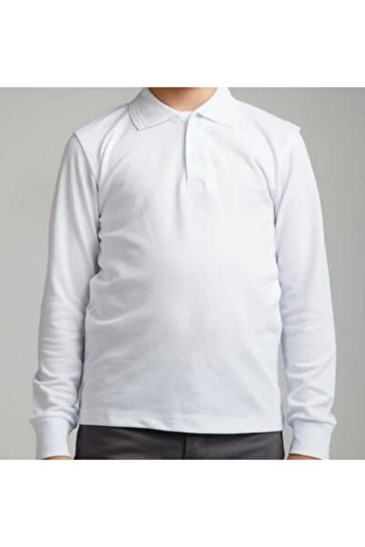 trenddünya Unisex Παιδικό πόλο λαιμόκοψη μακρυμάνικο βαμβακερό μπλουζάκι Laco...