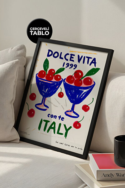 House Gorgeous Dolce Vita Italia Cadru Poster cu design modern și colorat Col...