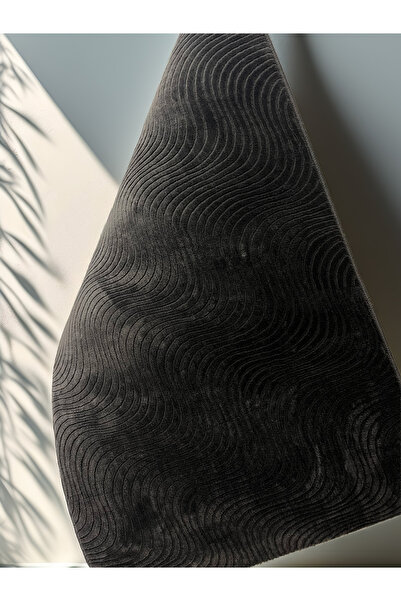 Dinarsu Yıkanabilir Kesme Halı Bohem Modern Antrasit Desenli Kaymaz Taban Ev ...