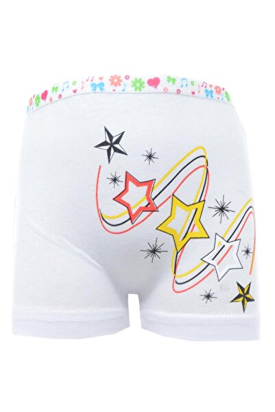 Tutku 0181 Girls' Printed Combed Cotton Boxers
