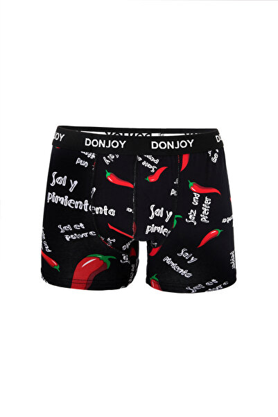 don joy Ανδρικά μπόξερ 10 τεμαχίων με διάφορα σχέδια από βαμβακερό χτενισμένο βαμβάκι με ελαστική μέση