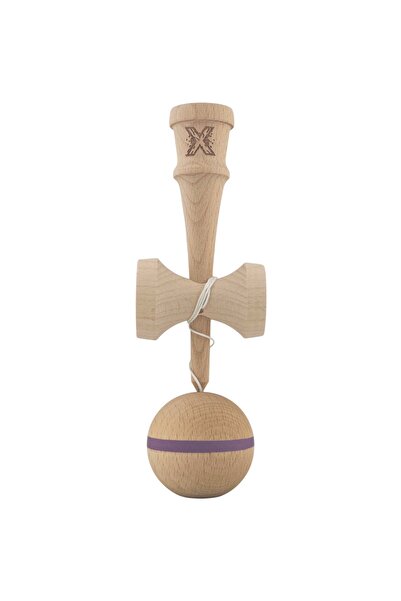 Bibilel Kids Kendama X Original Professional Wooden 18 cm Purple Stripe