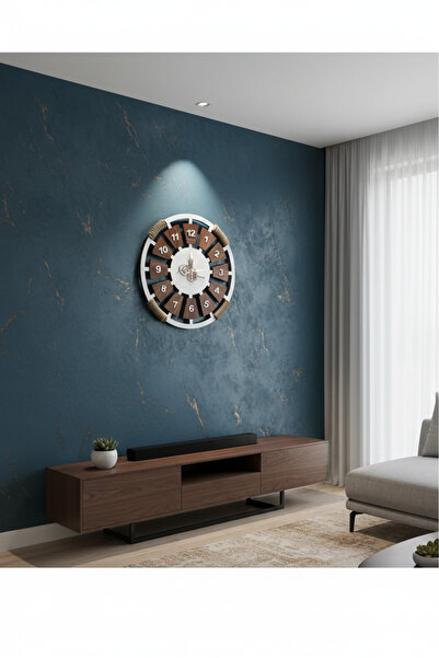MEN TASARIM Hasır İpli Halatlı Duvar Saati