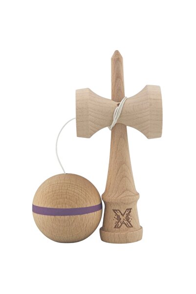 Bibilel Kids Kendama X Original Professional Wooden 18 cm Purple Stripe