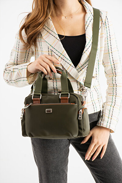 Sanmorris حقيبة يد وكتف نسائية من COLORFULLBAG متعددة الأقسام مصنوعة من السات...