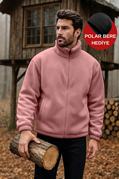 GHASSY CO. سترة رجالية من النوع Pro Thermal Inner Outer Sherpa للخريف والشتاء مزودة بسحاب كامل من القطيفة