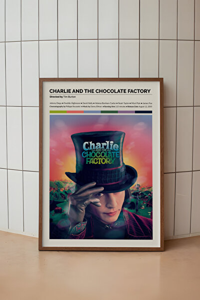 House Gorgeous Tablou înrămat cu design de film, Fabrica de ciocolată a lui C...