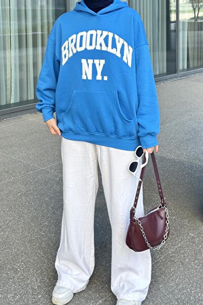 lamelif Μπλε με στάμπα τριών σκληρυντικών συρραπτικών ινών τύπου Brooklyn