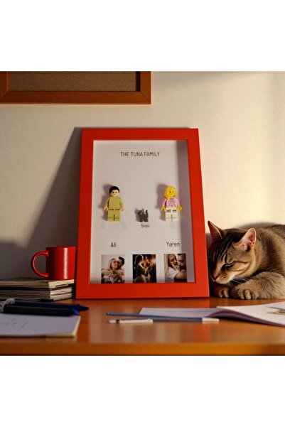 glownux Kişiye Özel Lego Figürlü Tablo,Hediye Çerçeve,Hediye,Kişiye Özel Anı Çerçevesi