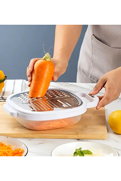 ELEGANT HOME Set of 2 Stainless Steel Square Vegetable Graters Color Multicolour