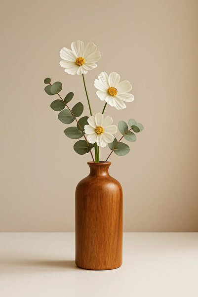 Woodcept. Élégance İskandinav Tarzı Modern Minimalist Dekoratif Seramik Vazo Çiçeklik Solenne Collection