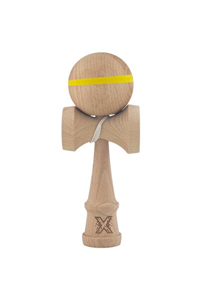 Bibilel Kids Kendama X Original Professional din lemn 18 cm, galben