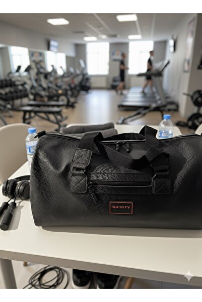 NorthAK Travel Duffel Bag Black Shoulder Strap Hand Luggage with Shoe Compart...