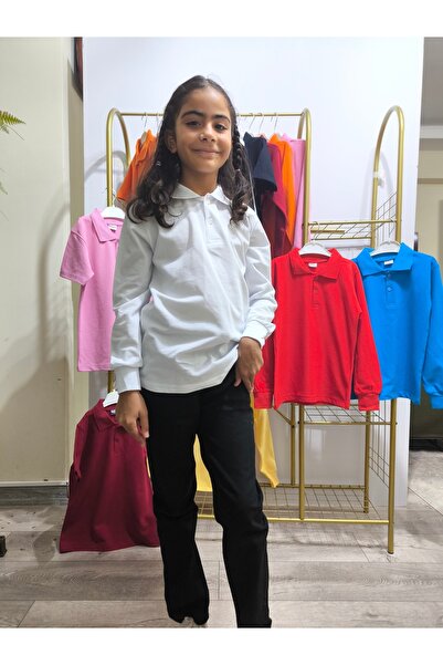 mco Tricou unisex pentru copii, adolescenți, cu guler polo, cu mânecă lungă, ...