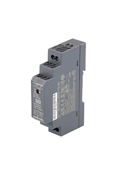 Meanwell Sursă de alimentare în comutație, 24V / 0.63A, șină DIN - MEAN WE HDR-15-24