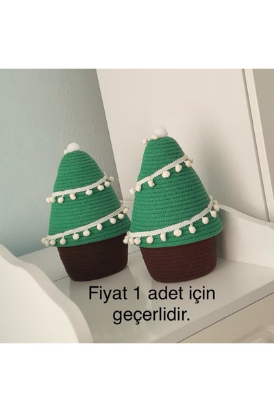 afralya home Christmas and Christmas Ornament Basket - Pine Tree New Year, Gift Decorative Basket