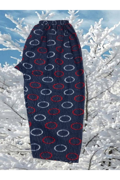 Nisa Battal Γυναικείες Χειμερινές Μάλλινες Πιτζάμες Πάτος Fleece Plus Size