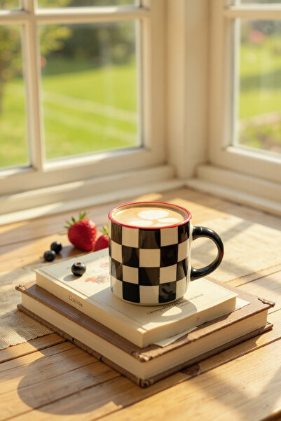 Süsler Çini ve Seramik El Yapımı Damalı Seramik Espresso Fincan Seti – 6’lı |...