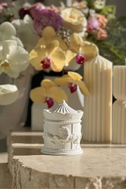 Mandalin Art Studio صندوق موسيقى مزخرف بغطاء خرساني، وعاء