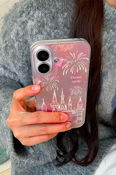 EWEC iPhone 17 Uyumlu Rüya Kale Dream Castle Hologramlı IMD Premium Telefon Kılıfı