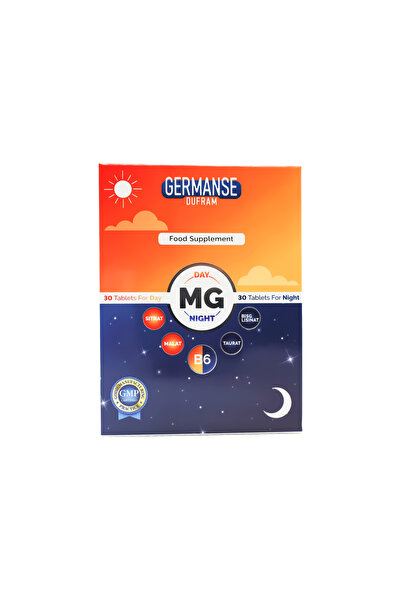 Germanse DUFRAM Gece Gündüz Magnesium Day & Night + B6 | 30 + 30 Tablet Magne...
