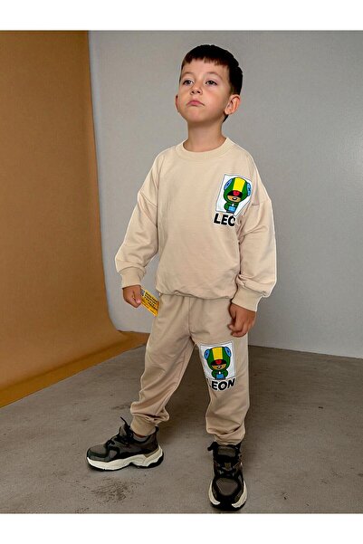 Patriko Boys' New Season Long Sleeve Brawl Stars Sweatshirt Tracksuit Bottom Top Set