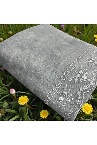 Çeyiz Bahçesi Весільний сад Annow оксамитовий рушник сірий