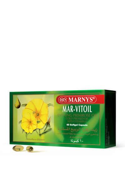 Marnys MAR-VITOIL Evening Primrose Oil with Vitamin E - 60 Softgel Capsules