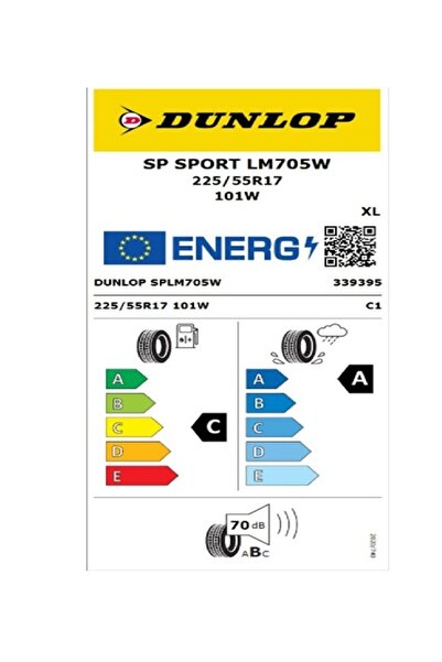 DUNLOP 225/55 R17 TL 101W XL SP Sport LM705 Oto Yaz Lastiği ( Üretim Yılı: 2025 )