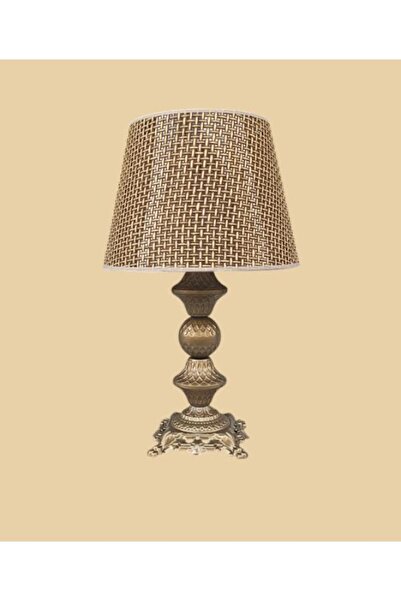 DEDE Lamp Base Antique Static Painted Brown Rattan with Hat