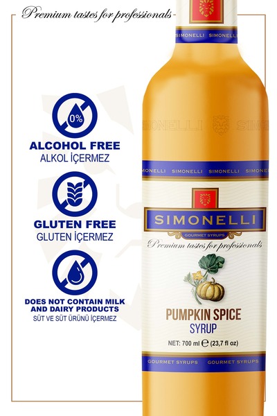 Simonelli Kahve Şurubu Pumpkin Spice Aromalı 70 CL Pompa Hediyeli