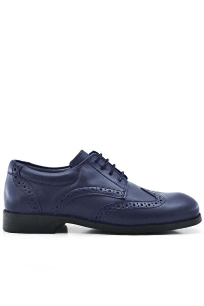 Rakerplus Titan Navy Blue Matte Lace-Up Men's Young School Shoes
