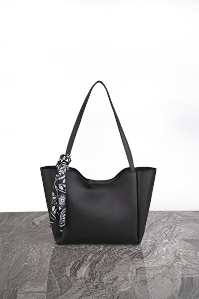 Mojeva حقيبة يد وكتف نسائية من LUMİ مع وشاح وإغلاق مغناطيسي بسحاب