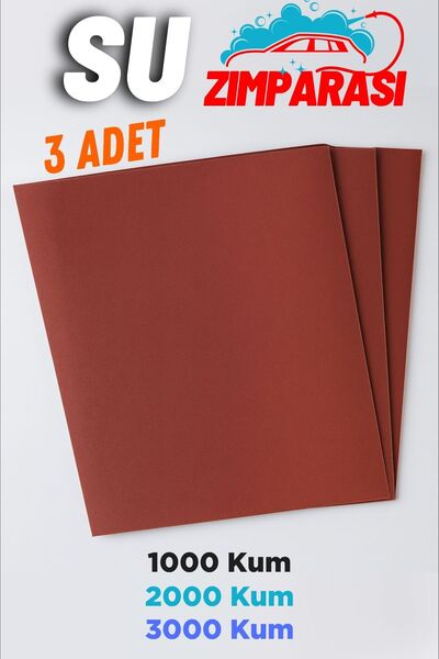 Badem10 Far Parlatma Temizleme Su Zımpara Seti 1000 2000 3000 Kum 3lü Islak Kuru Araç Bakım Parlatma Kağıdı