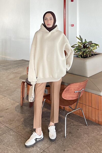 lamelif Hanorac casual cu glugă bleumarin