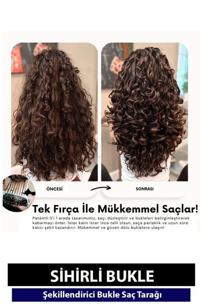 newaa butik SİHİRLİ BUKLE TARAĞI - BUKLE BELİRGİNLEŞTİRİCİ TARAK- KIVIRCIK SA...